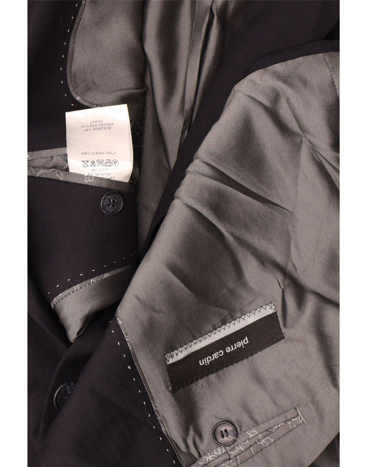 Jachetă Blazer pentru bărbați Pierre Cardin cu 2 nasturi UK 42 XL Poliester bleumarin
