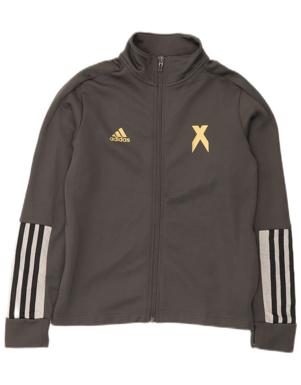 Jachetă de trening pentru băieți Adidas 9-10 ani poliester gri