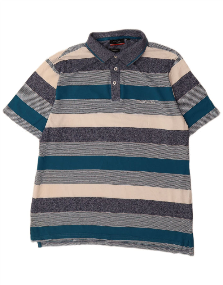 Cămașă polo pentru bărbați Pierre Cardin, cu formă normală, cu dungi mari, multicolore
