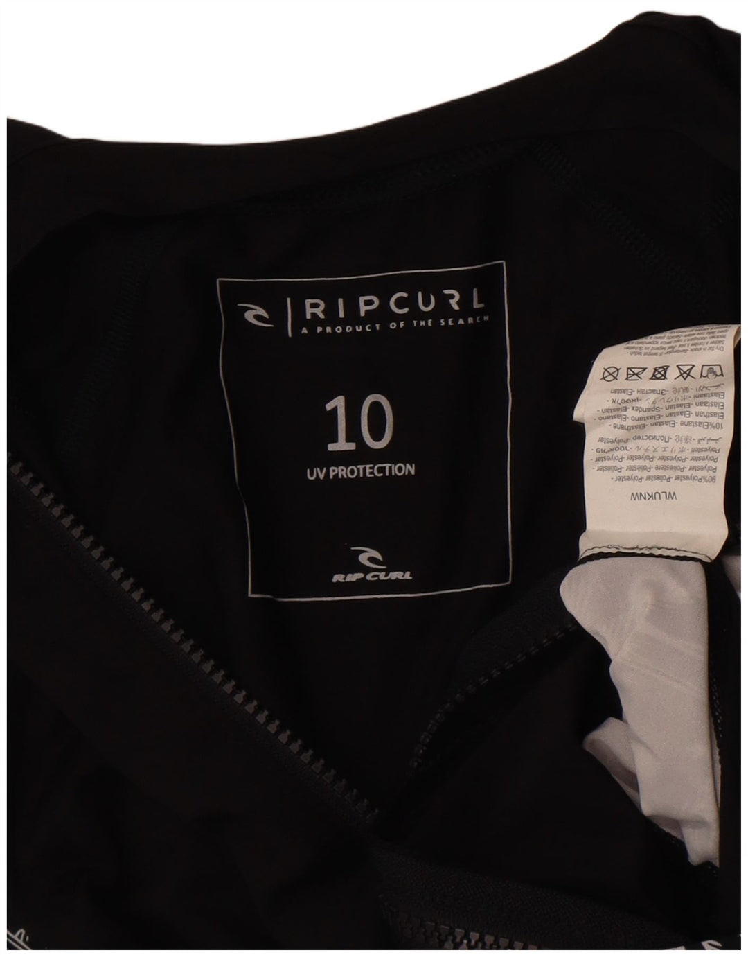 Jachetă de top pentru trening grafic Rip Curl pentru femei UK 8 Small Black Colorblock