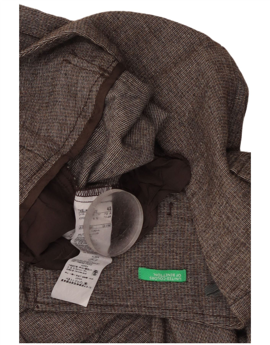 Pantaloni scurți casual BENETTON pentru femei IT 42 Medium W30 Lână gri