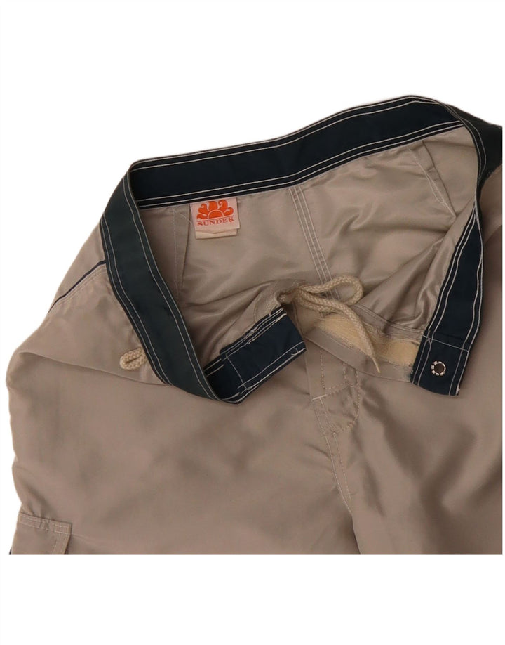 SUNDEK Mens Swimming Shorts Medium Beige Nylon