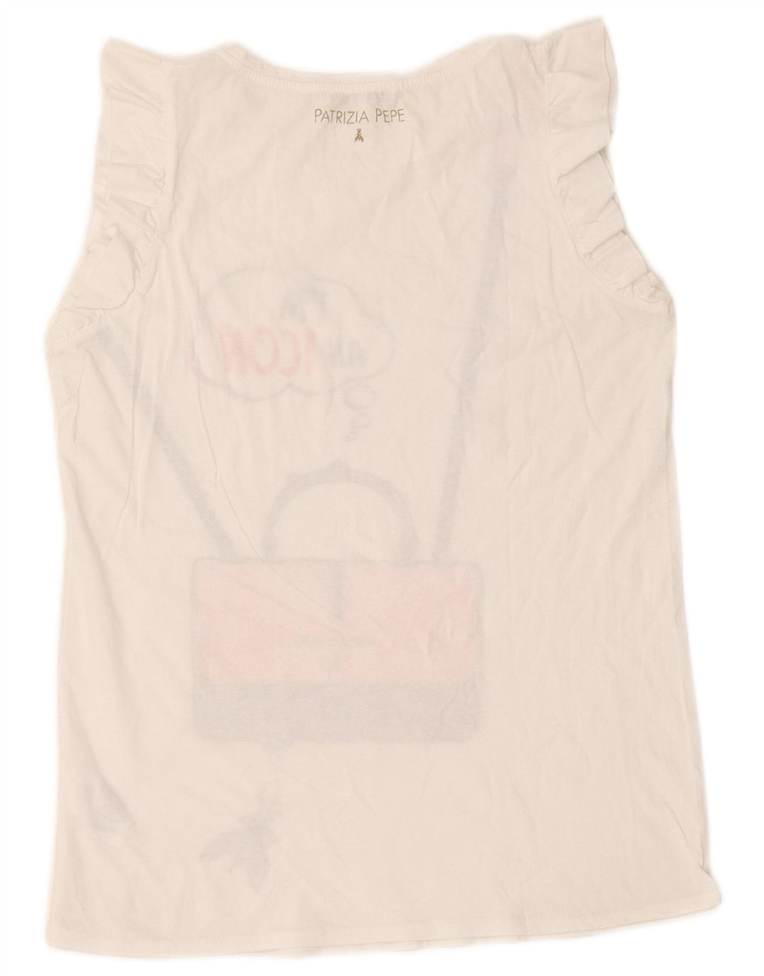 Patrizia Pepe Femei Graphic Vest Vest Top Marime Unică Bumbac Alb