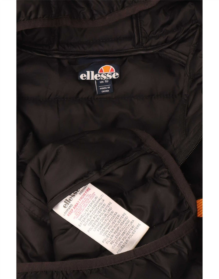 Jachetă căptușită supradimensionată cu glugă pentru femei Ellesse UK 10 Poliester negru mic