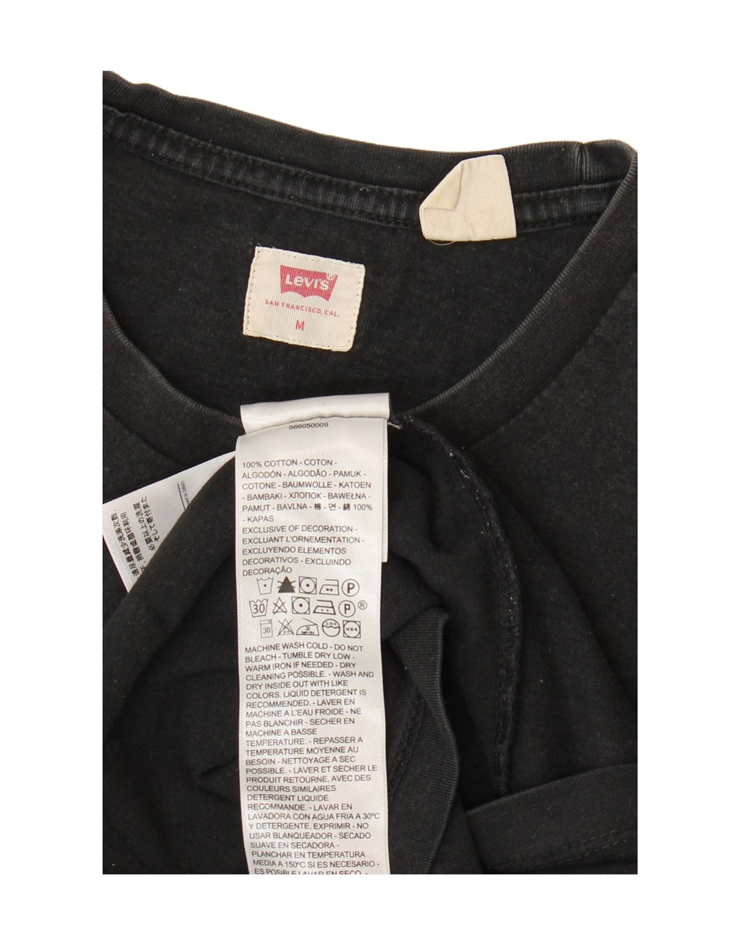 LEVI'S Mens T-Shirt Top Medium Black Cotton