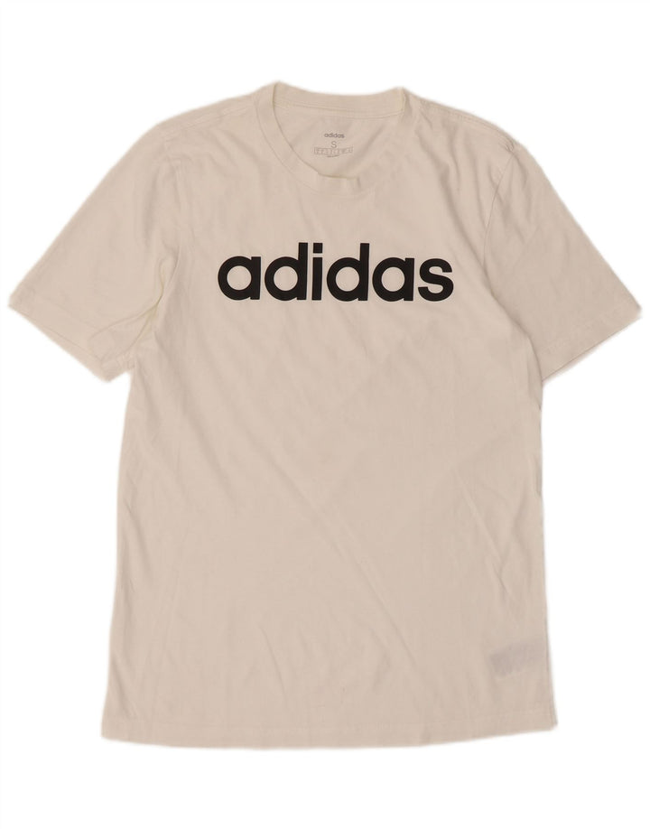 Tricou grafic pentru bărbați Adidas Top mic, alb, bumbac