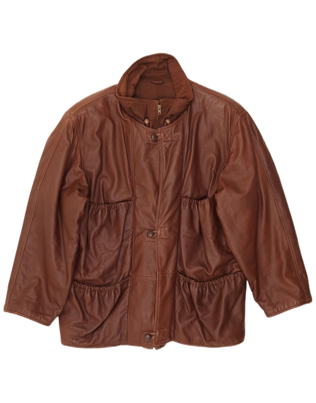 Jachetă de piele pentru bărbați VINTAGE UK 42 XL din piele maro