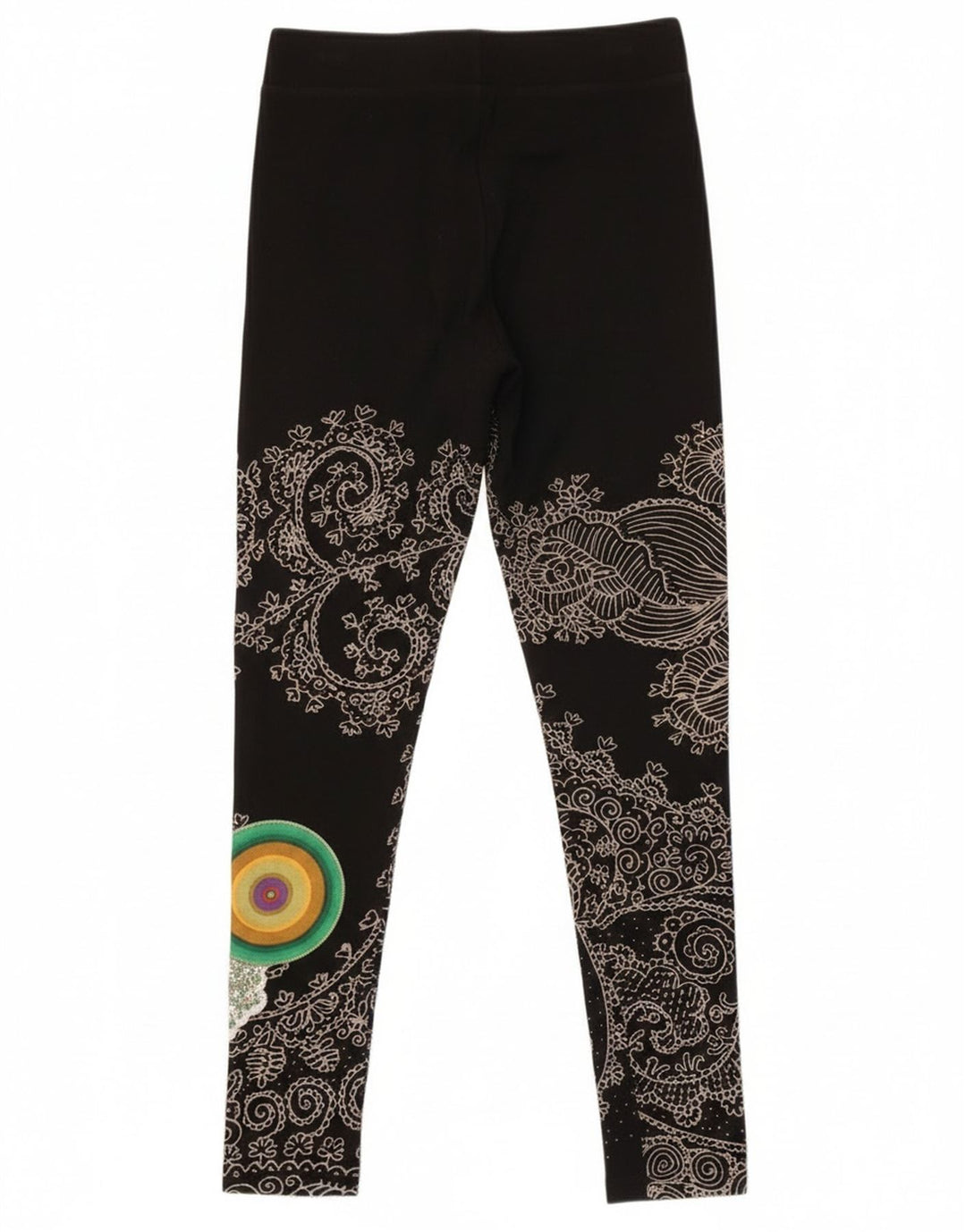 Leggings grafic Desigual pentru femei UK 12 Medium Black Paisley