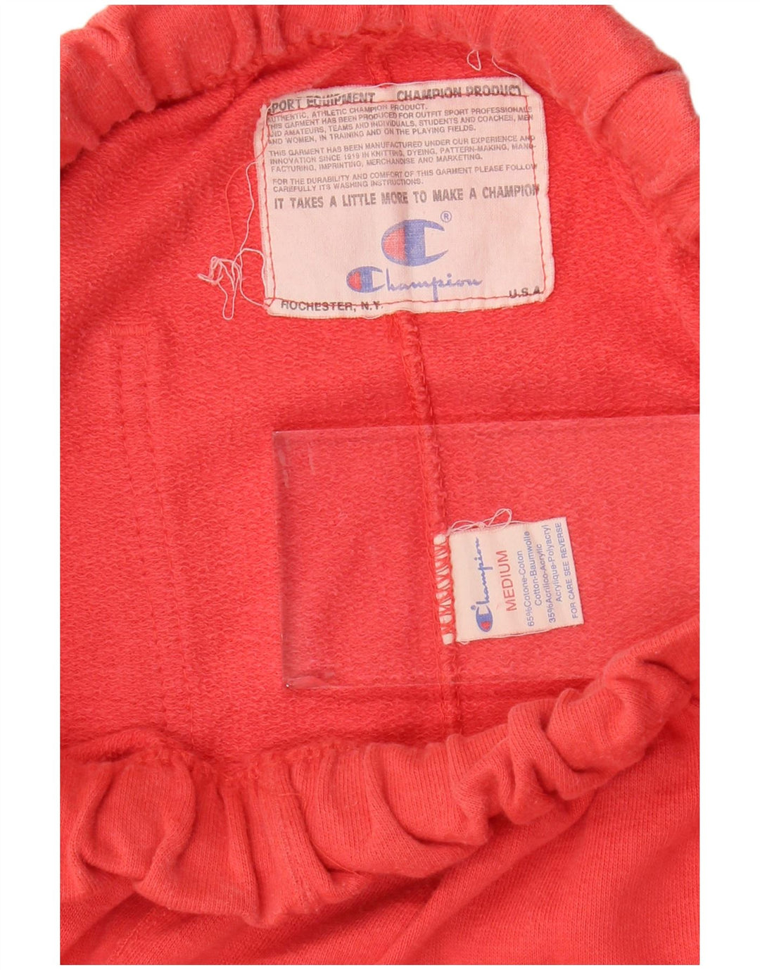 Pantaloni de trening pentru femei CHAMPION Pantaloni de jogging UK 14 Bumbac roșu mediu