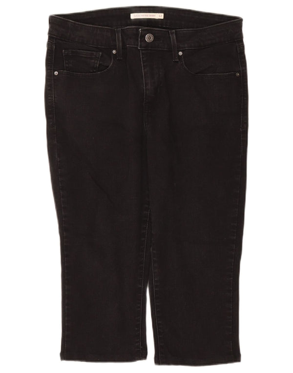 Blugi Capri skinny de la Levi's pentru femei, clasici, cu talie medie, US 12 Large W31 L18 Negri