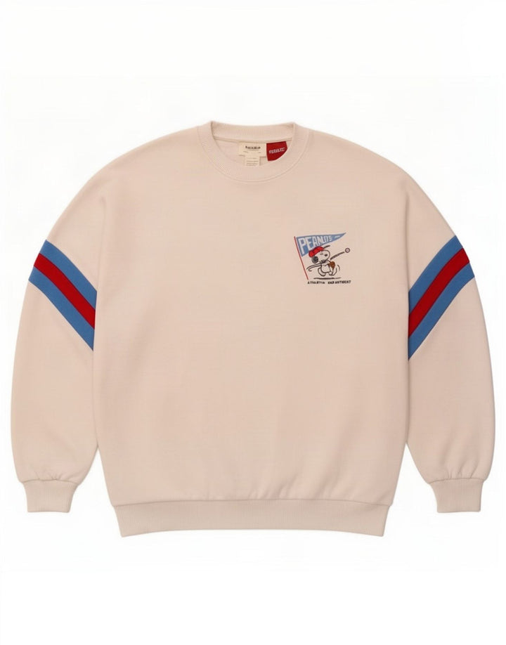 Pull & Bear Pull & Bear Pulover pentru femei Peanuts Graphic Pulover UK 10 Small White