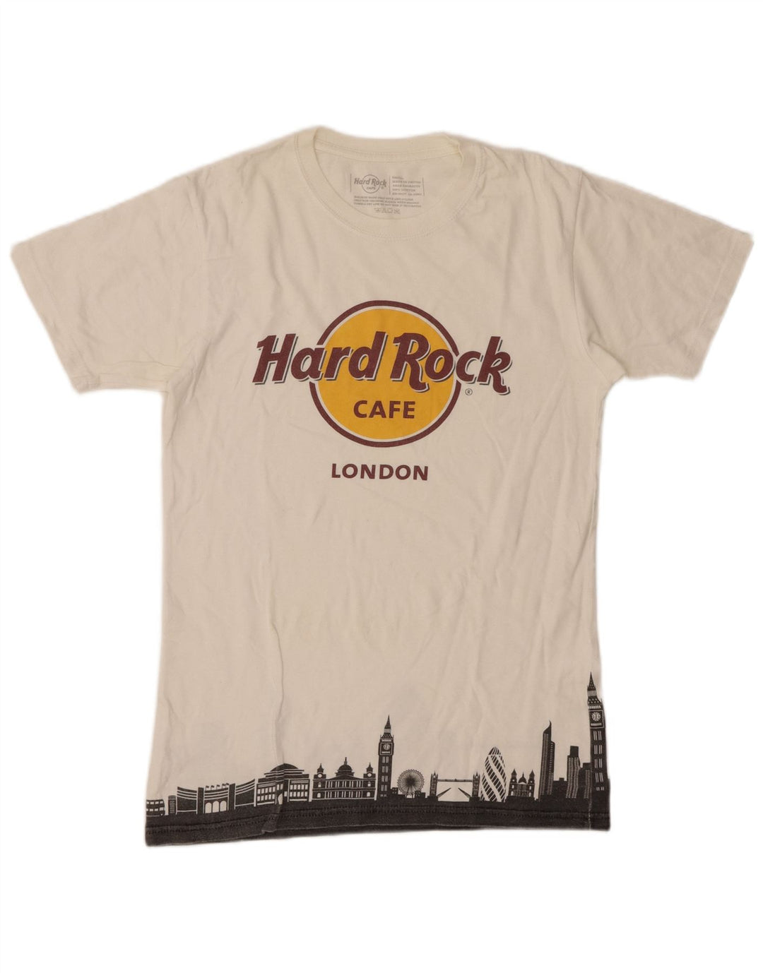 HARD ROCK CAFE Tricou grafic London pentru bărbați Top mic din bumbac alb