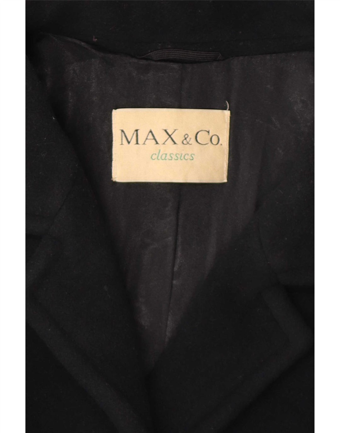 Max & Co. Palton pentru femei UK 14 Lână neagră mare