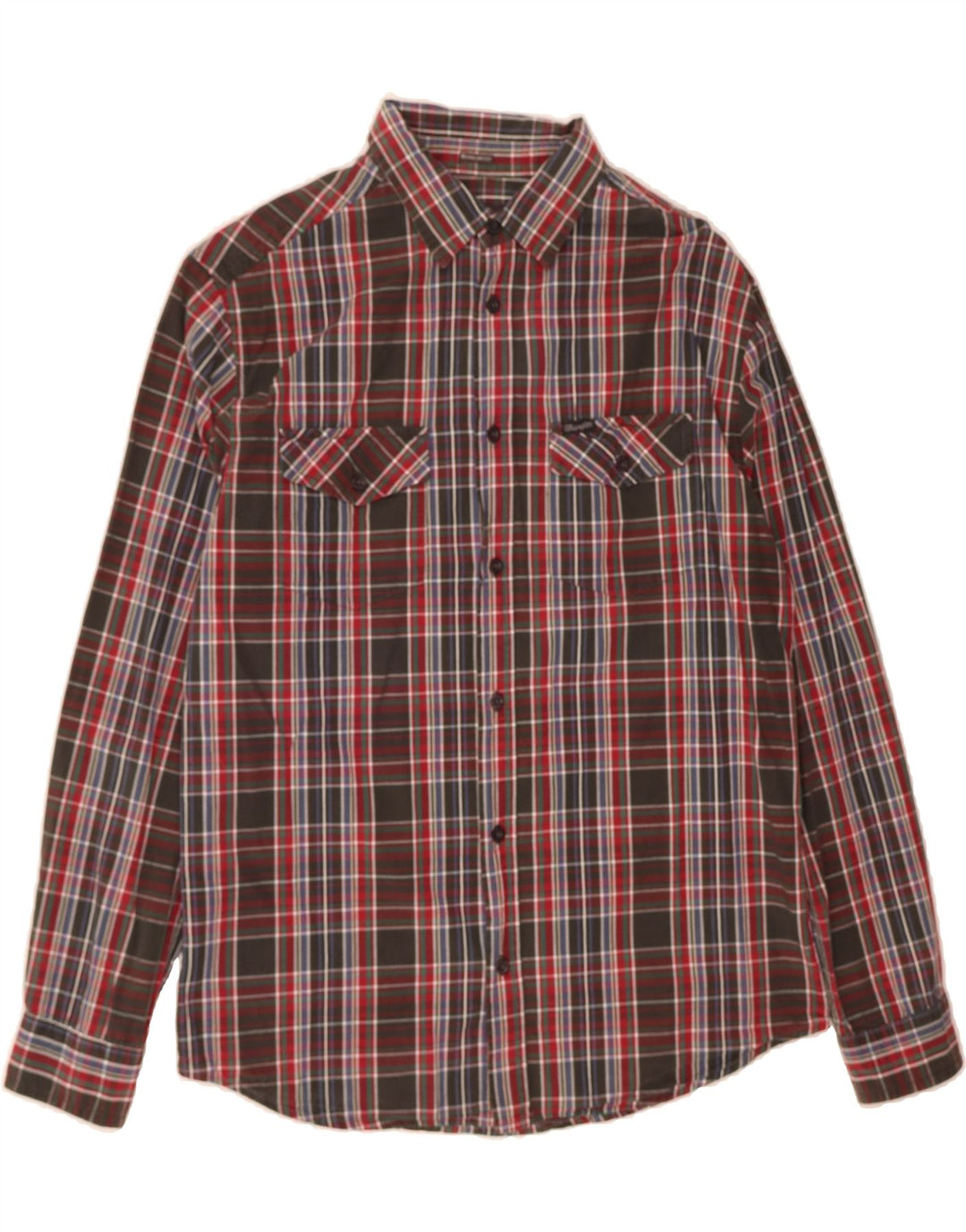 WRANGLER Mens Regular Fit Flannel Shirt Large Multicoloured Check Cotton Vintage Wrangler and Second-Hand Wrangler from Messina Hembry 