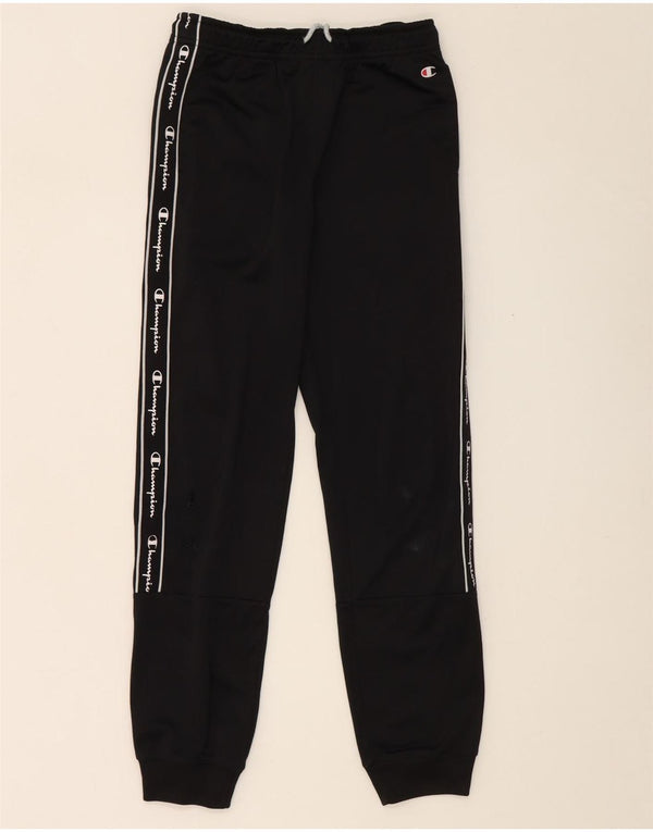 Pantaloni de trening grafic pentru băieți Champion Pantaloni de jogging 11-12 ani mare negru