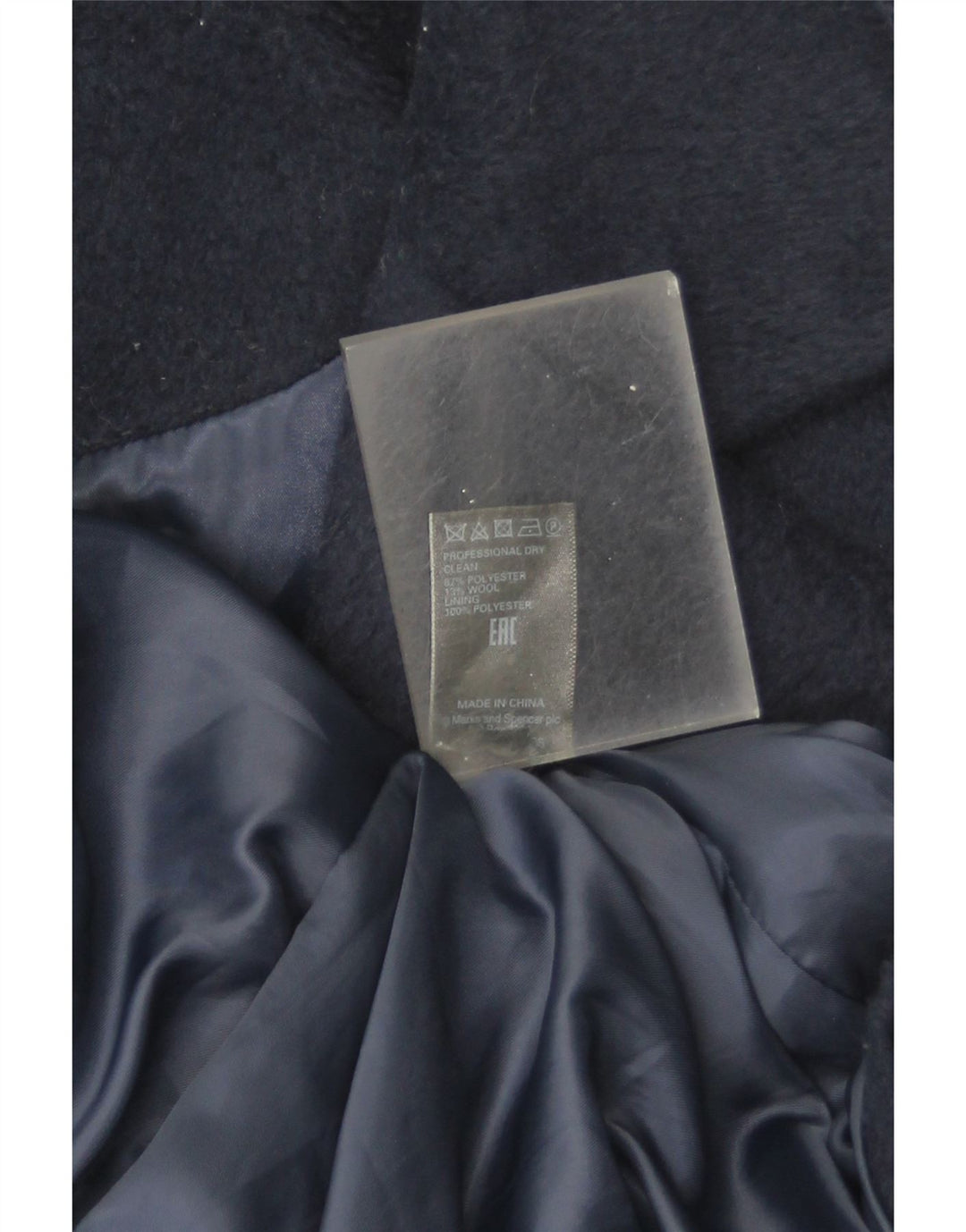 Palton pentru femei Marks & Spencer UK 12 Poliester mediu bleumarin