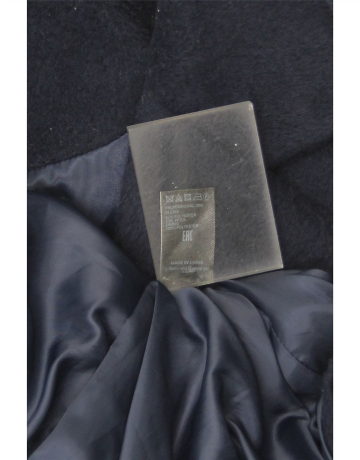 Palton pentru femei Marks & Spencer UK 12 Poliester mediu bleumarin
