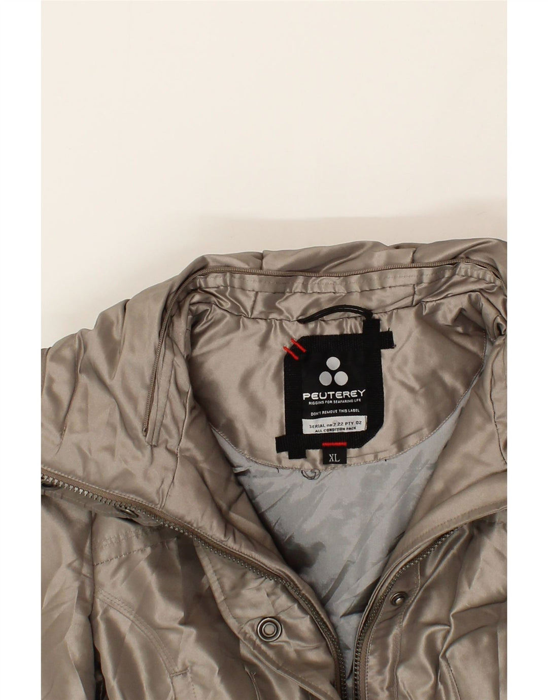 PEUTEREY Girls Hooded Padded Jacket 11-12 Years XL Grey Polyester Vintage PEUTEREY and Second-Hand PEUTEREY from Messina Hembry 