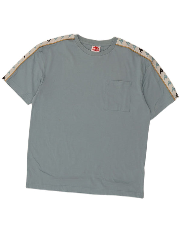 Tricou grafic pentru bărbați Kappa Top mare, albastru, bumbac color bloc