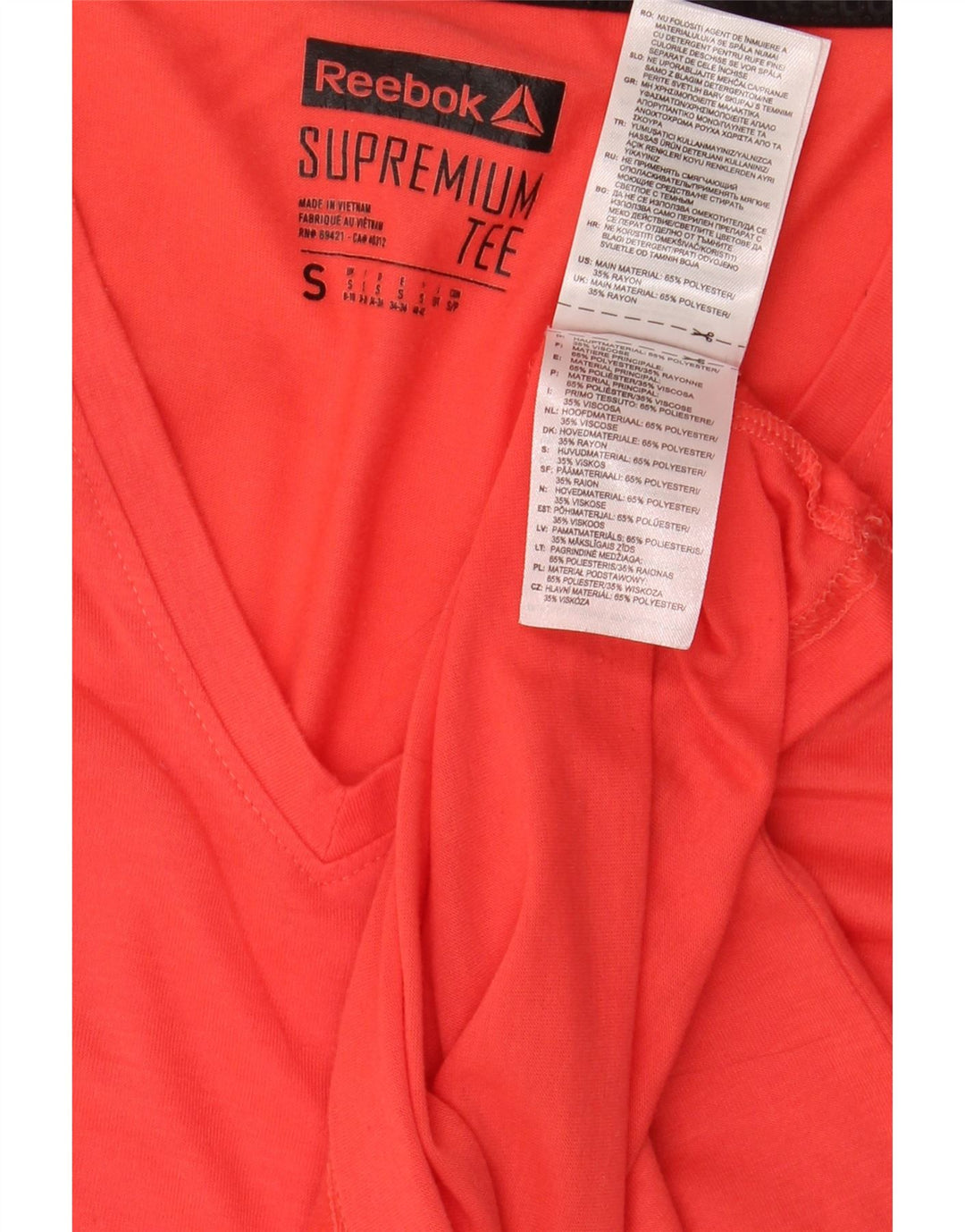 Tricou pentru femei Reebok Top UK 8/10 Small Red Poliester