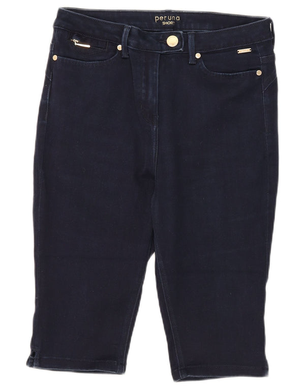 Marks & Spencer Pantaloni scurți Per Una Denim pentru femei UK 12 Medium W30 Bleumarin