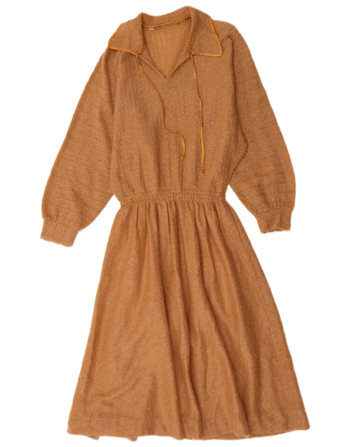 Rochie vintage cu maneci lungi pentru femei IT 44 Maro Mediu