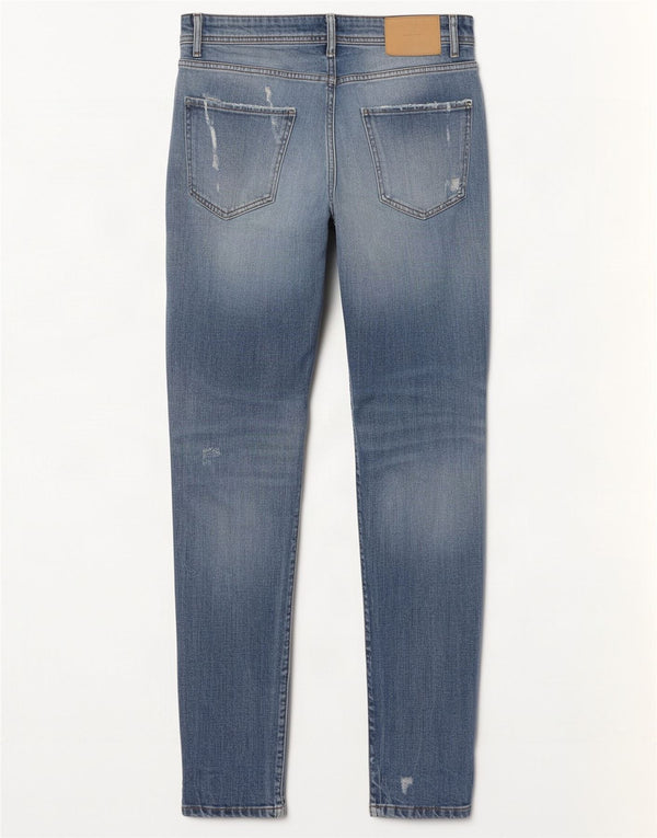 Blugi skinny distressed pentru bărbați Zara EU 40 Medium L31 L30 Bumbac albastru