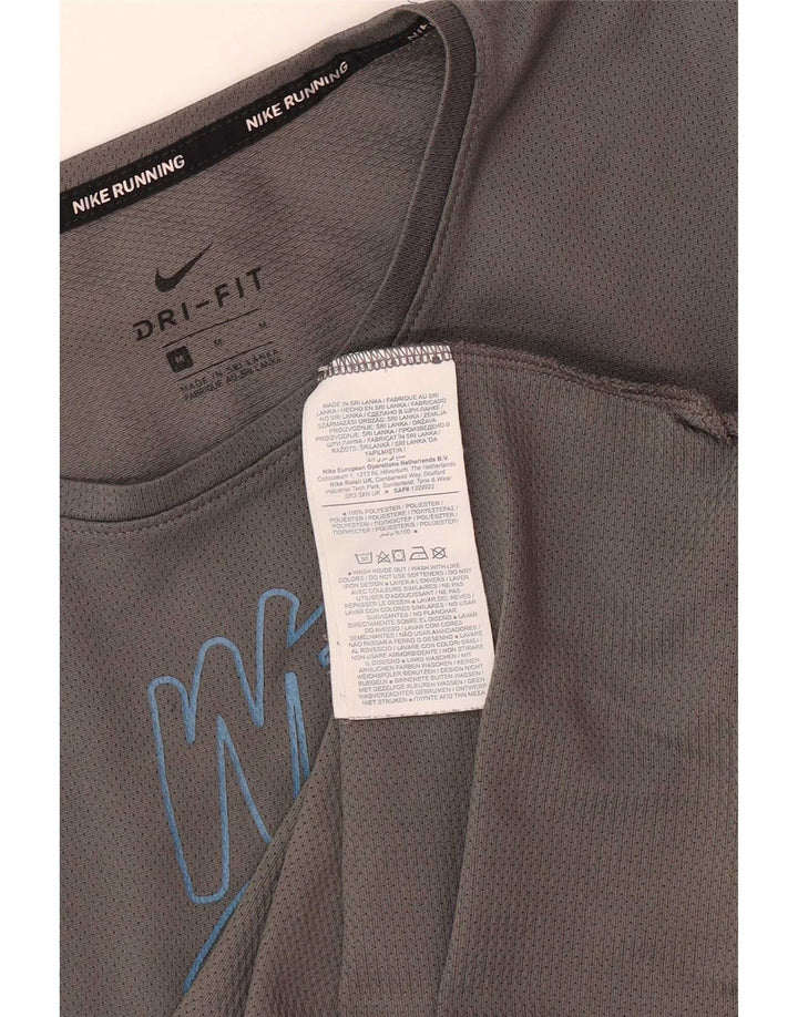Tricou grafic Nike Dri Fit pentru bărbați Top Medium Gri Poliester
