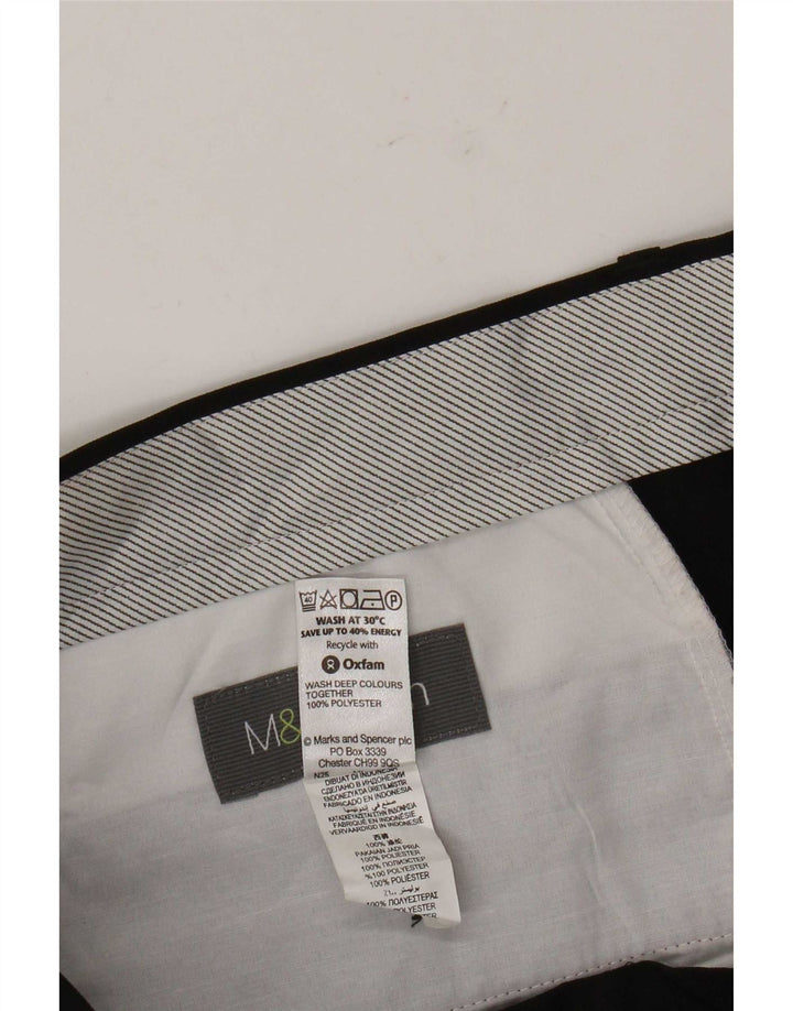 Pantaloni de costum pentru bărbați Marks & Spencer L36 L31 Poliester negru