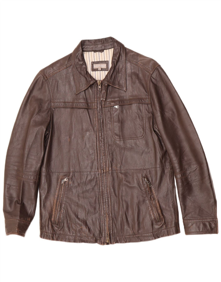 In Extenso Jachetă de piele pentru bărbați UK 40 Large Brown