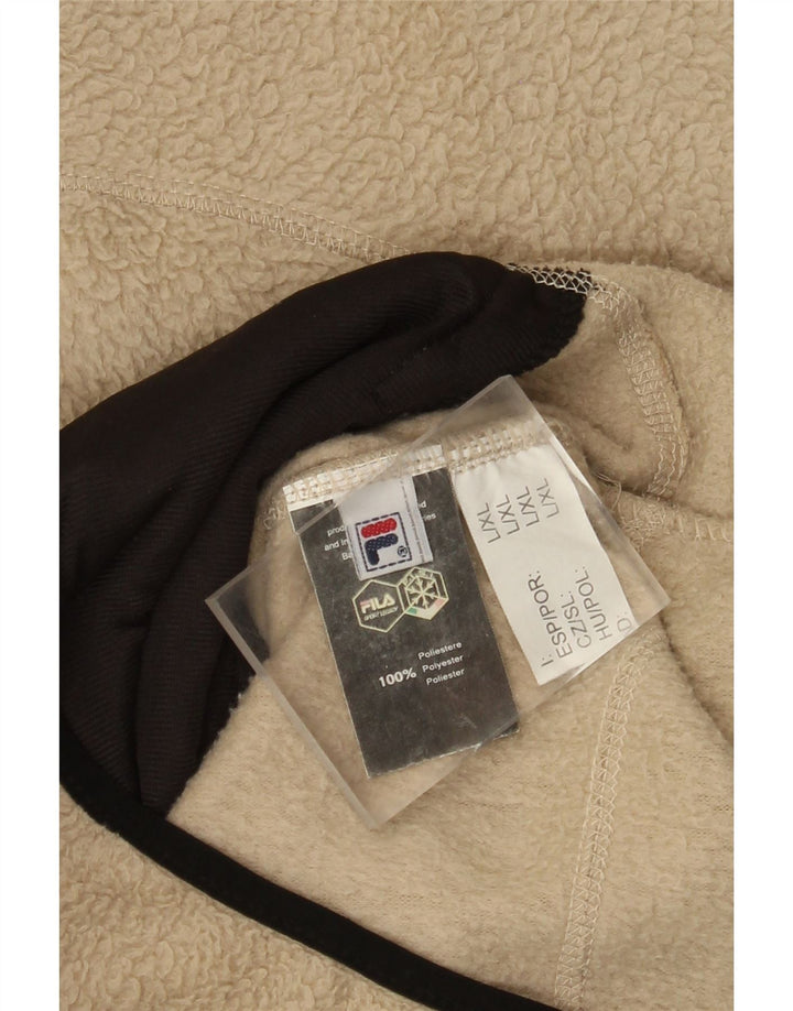 Jachetă fleece pentru bărbați Fila UK 40, mare, bej, poliester