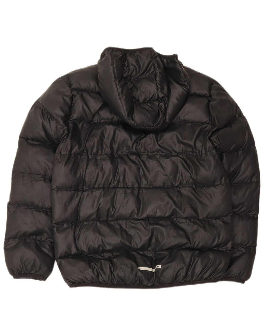 Jachetă căptușită cu glugă Adidas pentru băieți 11-12 ani, poliester negru