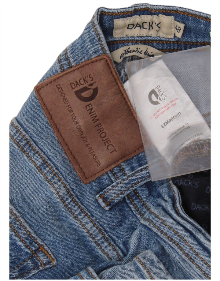 DACK'S Blugi subțiri pentru bărbați IT 48 Medium L32 L31 Bumbac albastru