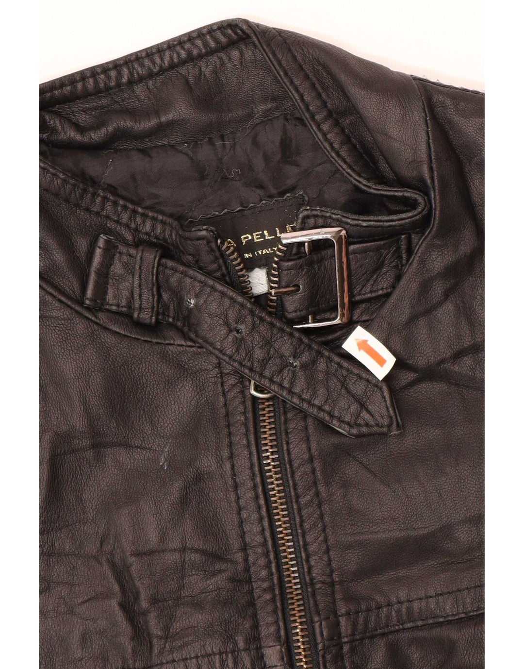Jachetă de piele vintage pentru femei UK 12 Medium Black