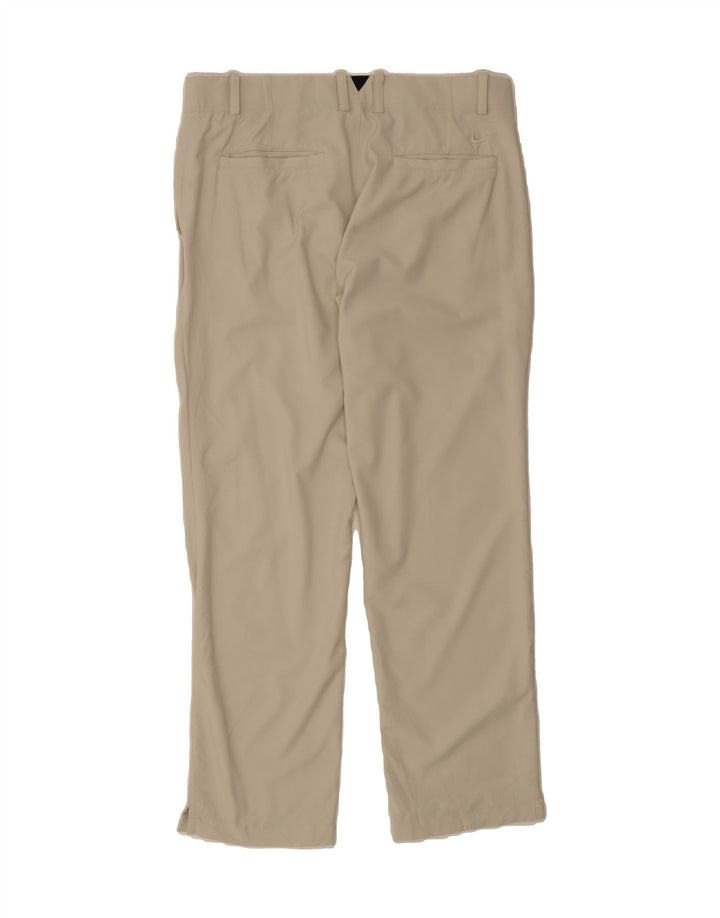 NIKE Womens Dri Fit Straight Chino Trousers W34 L30 Beige Polyester Vintage Nike and Second-Hand Nike from Messina Hembry 