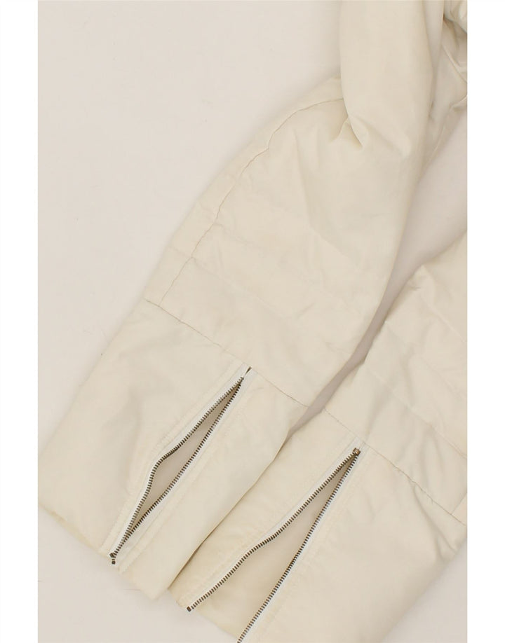 PINKO Womens Padded Jacket UK 8 Small Off White Polyamide Vintage Pinko and Second-Hand Pinko from Messina Hembry 
