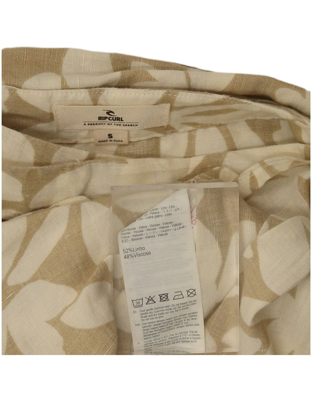 Fusta Wrap pentru femei RIP CURL Small W26 Beige Floral Linen
