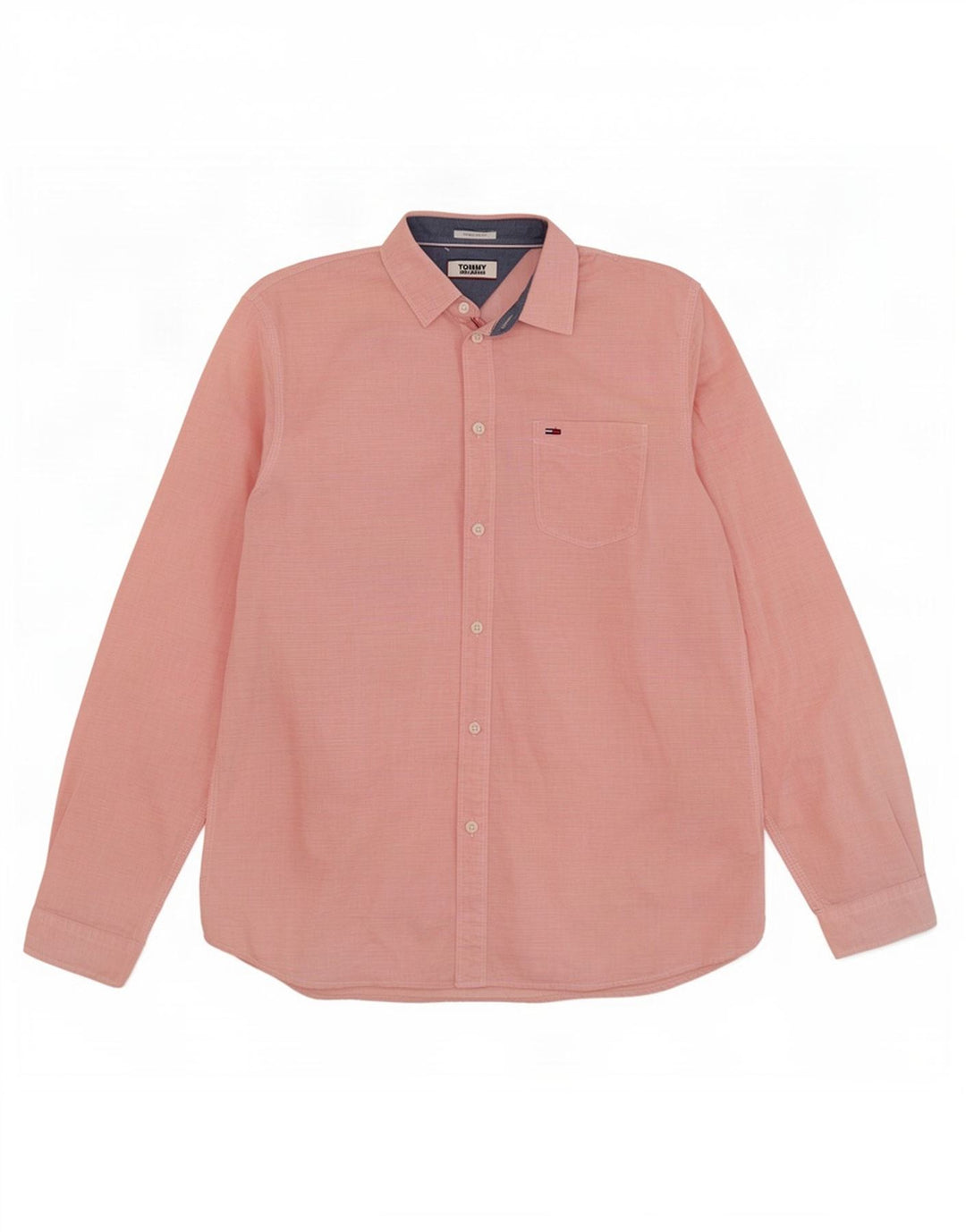 Cămașă pentru bărbați Tommy Hilfiger, cu tăiere obișnuită, roșu mediu, bumbac cu dungi