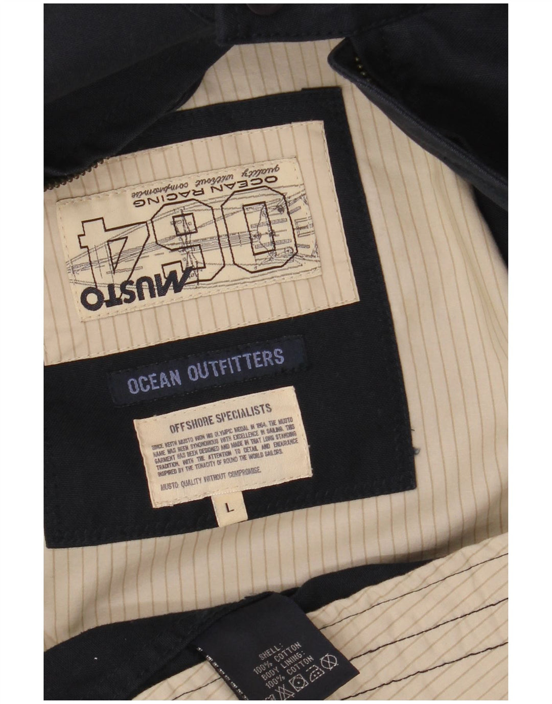 Bomber pentru bărbați MUSTO UK 40 mare, albastru, bumbac