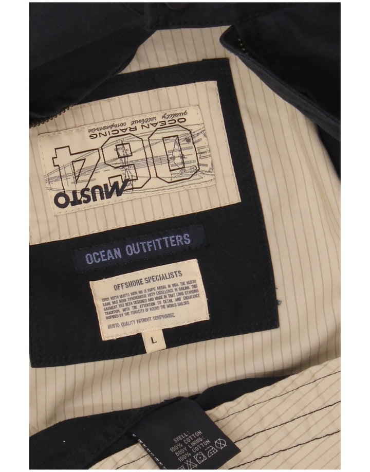 Bomber pentru bărbați MUSTO UK 40 mare, albastru, bumbac