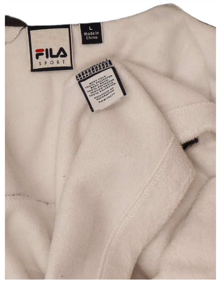 Jachetă fleece pentru femei Fila UK 16, mare, alb, poliester color bloc