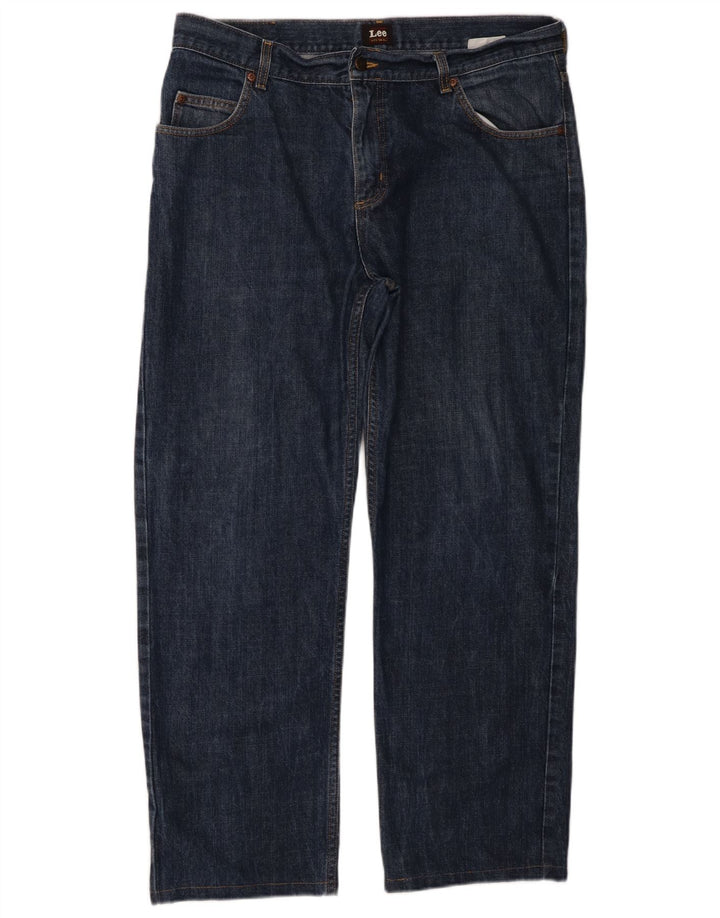 Blugi Lee Brooklyn Straight pentru bărbați W36 L28 Bumbac bleumarin