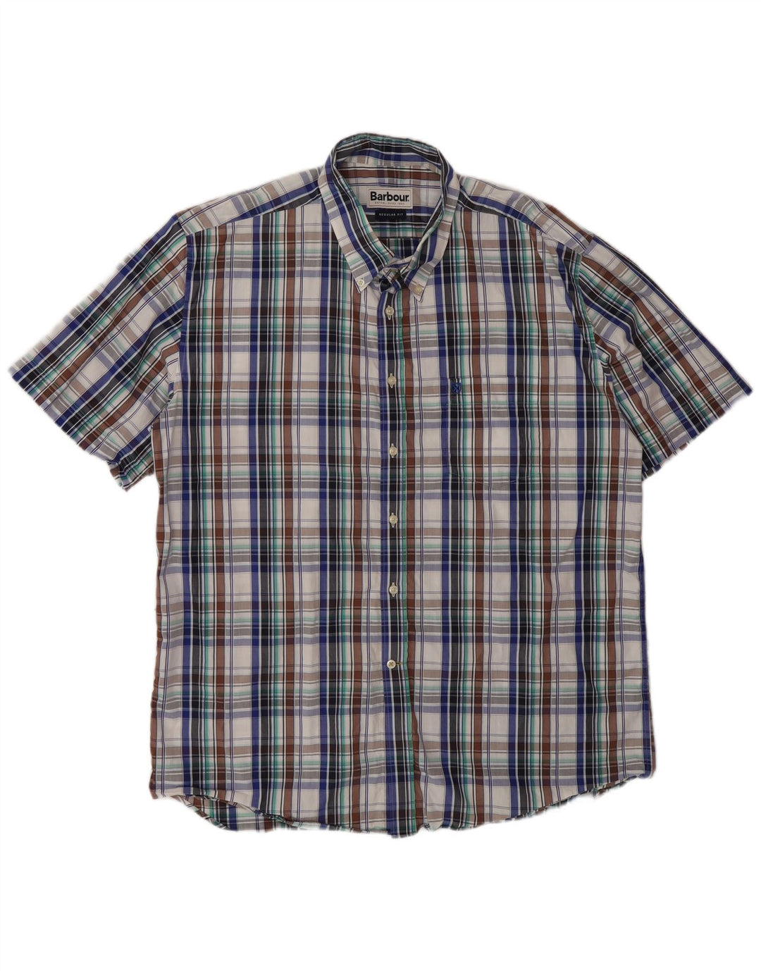 Cămașă cu mânecă scurtă pentru bărbați Barbour Regular Fit XL, multicoloră