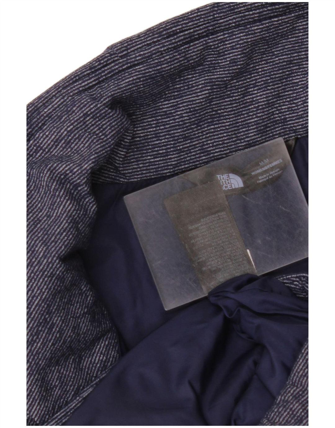 THE NORTH FACE Gilet căptușit pentru femei UK 14 Medium Navy Blue Pinstripe
