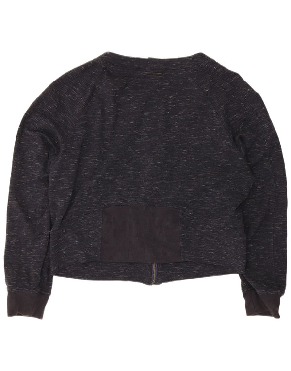 Armani Exchange Womens Cardigan Top UK 14 Large Bleumarin Flecked Sports