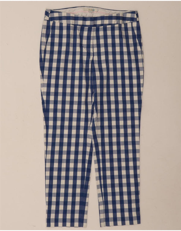 Pantaloni cropped Boden pentru femei UK 10 Small W30 L24 Blue Gingham Bumbac