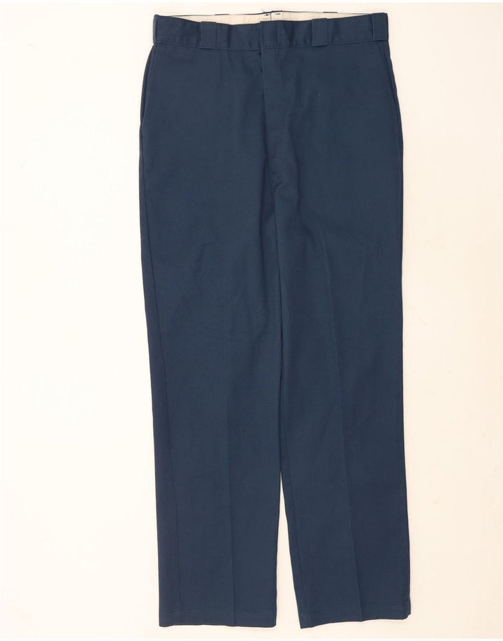 Pantaloni chino drepți pentru bărbați Dickies L38 L34 Poliester bleumarin