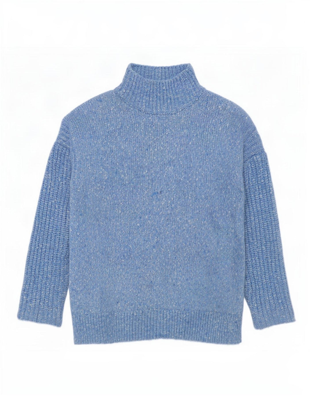 Pulover cu gât țestoasă pentru femei Marks & Spencer UK 14 Medium Blue Flecked