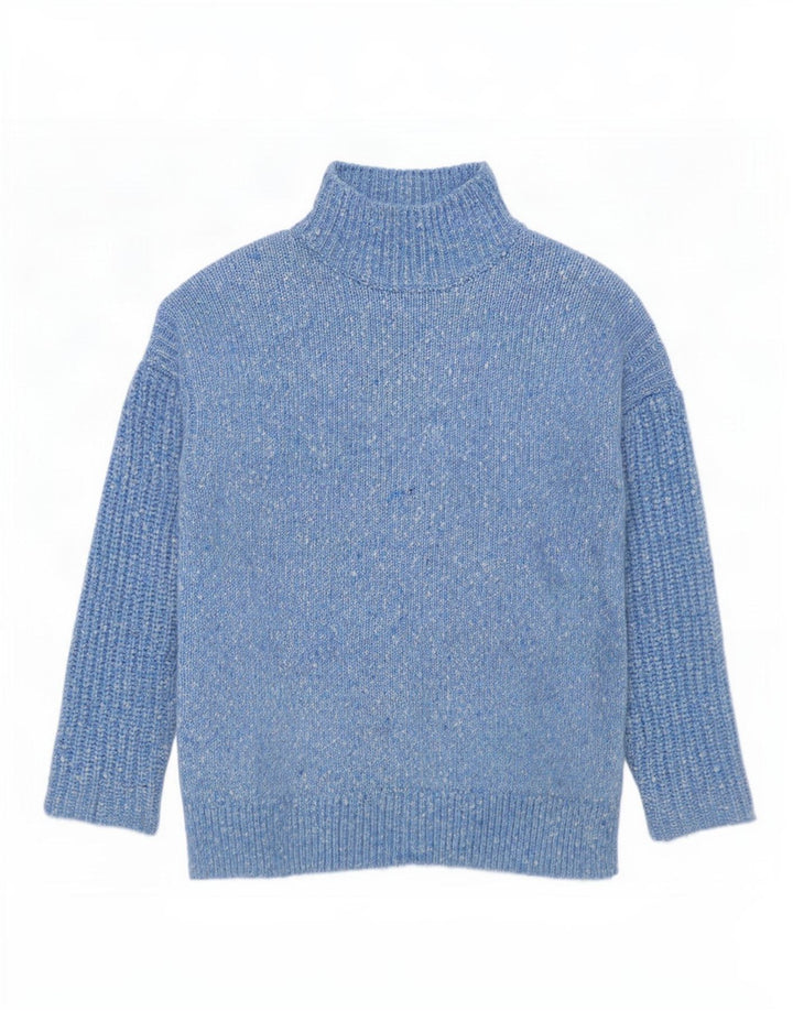 Pulover cu gât țestoasă pentru femei Marks & Spencer UK 14 Medium Blue Flecked