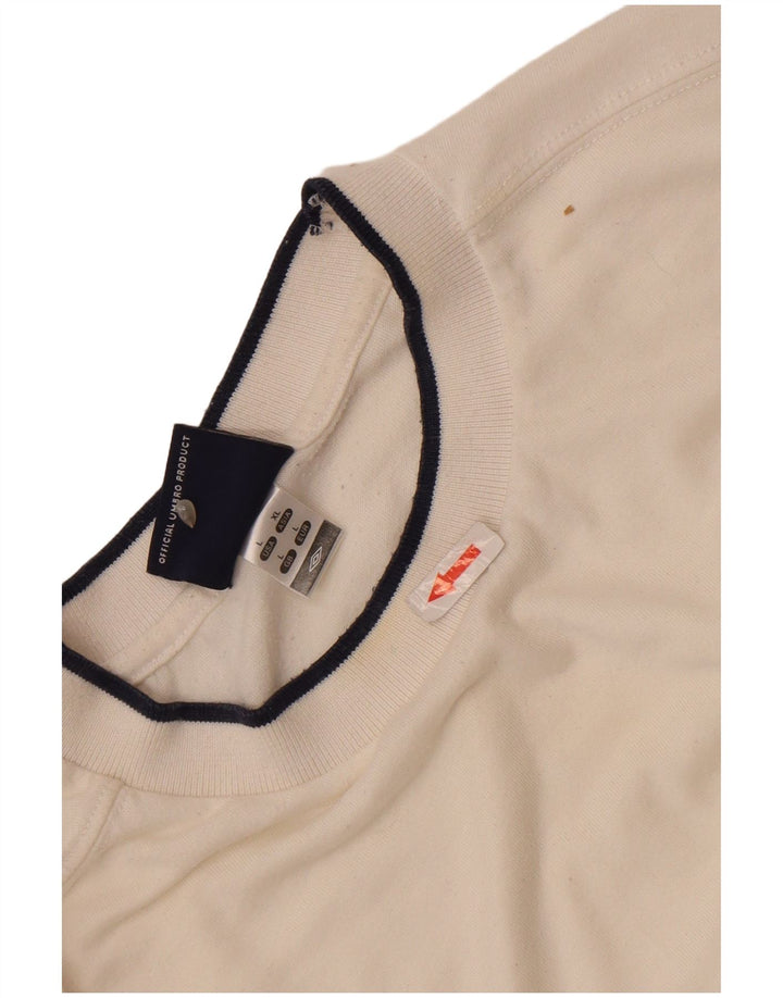 Tricou grafic pentru bărbați Umbro Top mare din poliester alb